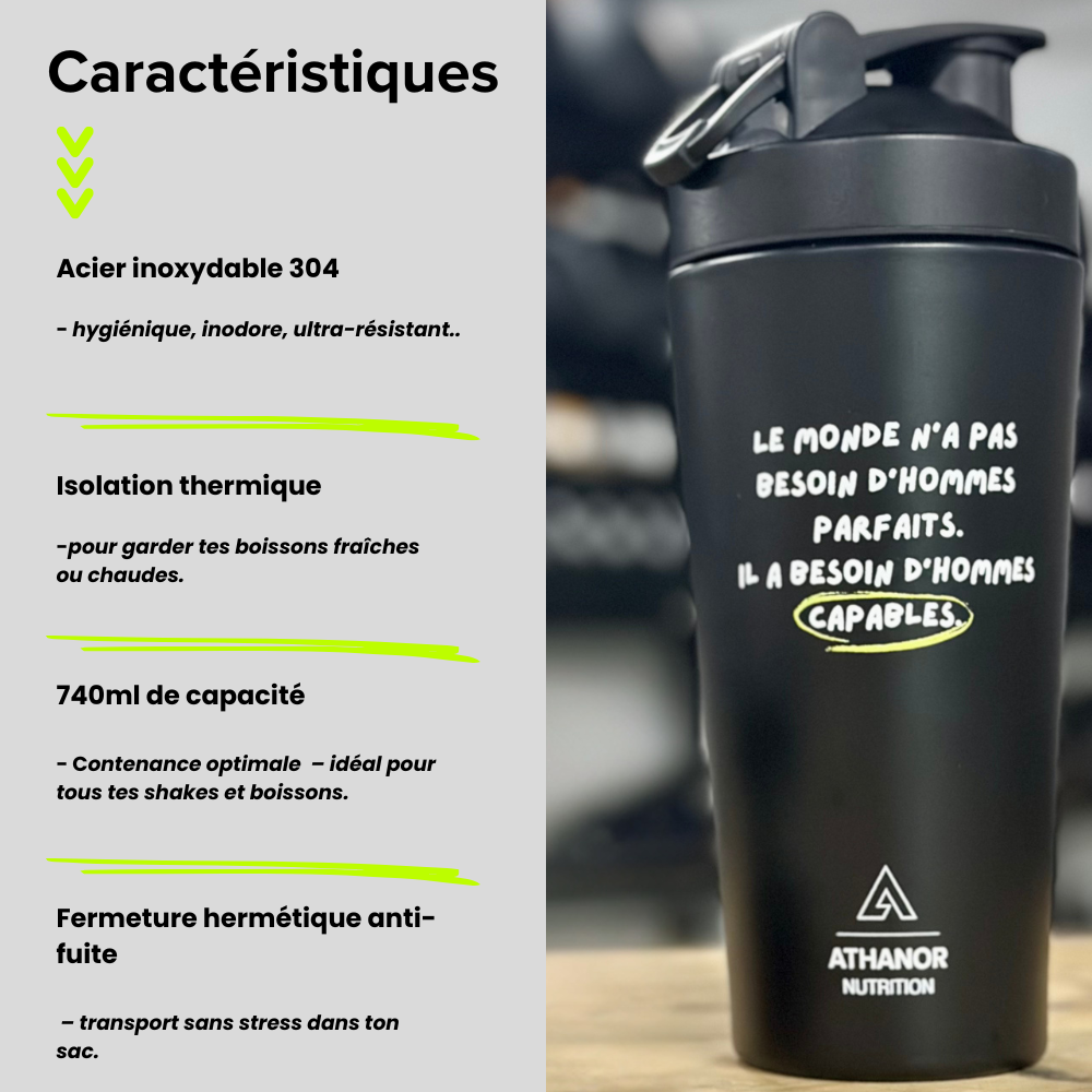 caractéristiques shaker page produit